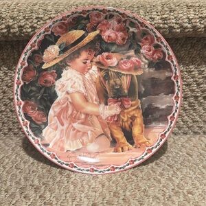 Bradford Echange Collector Plate EASTER BASSET 1st Issue Me & My Shadow Puppy